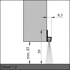 ELLEN IBS-60 TOCHTSTRIP BORSTEL 60MM 300CM