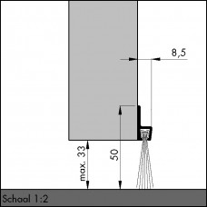 ELLEN IBS-50 TOCHTSTRIP BORSTEL 29MM 100CM