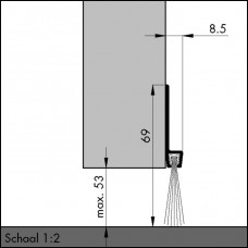 ELLEN IBS-70 TOCHTSTRIP BORSTEL 29MM 300CM