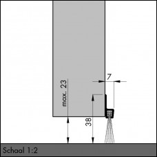 ELLEN IBS-39 TOCHTSTRIP BORSTEL 40MM 300CM