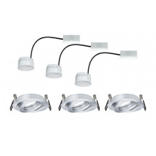 PAULMANN 93970 LED COIN SPOT SET 3X 7W ZWENKBAAR DIMBAAR ALU 90MM