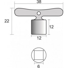 SLEUTEL VOOR 1/2'' TAPKRANEN