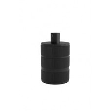 CALEX FITTING E27 MAT ZWART -3 RINGEN-