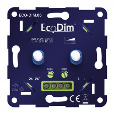 ECODIM 5 LED DIMMER DUO 2-100W (RC) FASE AFSNIJDING