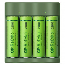 GP RECYKO 4X BATTERIJ AA 2100MAH +USB LADER