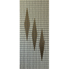 SUN-ARTS DEURGORDIJN NO.032 HULS 3 RUITEN CREME/GOUD 90X210CM