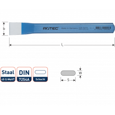 ROTEC BREEKBEITEL VLAK-OVAAL 28X400MM