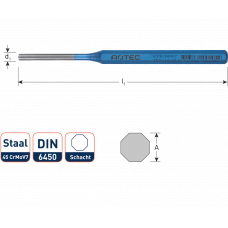 ROTEC PENDRIJVER 8-KANT 5X150MM