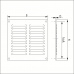 ALUMINIUM SCHOEPENROOSTER 300X300MM WIT