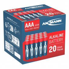 BOX A 20 STUKS ANSMANN ALKALINE BATTERIJEN AAA