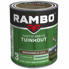 RAMBO BEITS TUINHOUT ZIJDEGLANS TRANSPARANT 1214 BERKENGRIJS 750ML