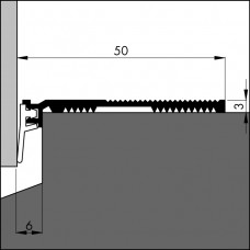 ELLEN ALUMINIUM TOCHT/ SLIJTSTRIP ANB-7 50X3MM 300CM