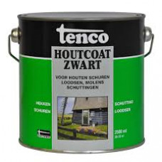 TENCO HOUTCOAT TEERVRIJ ZWART 2,5LTR