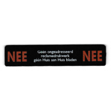 NAAMBORD DUBBELZIJDIG RECLAME JA/NEE + NEE/NEE 93 X 19 MM