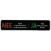 NAAMBORD DUBBELZIJDIG RECLAME JA/NEE + NEE/NEE 93 X 19 MM