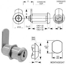 L&F SCHROEFCILINDER RECHTE LIP 1342-01