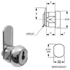 L&F SCHROEFCILINDER +KLEMVEER +RECHTE LIP 1362-01