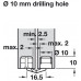 INBOORSCHARNIER 10MM MESSING TBV DEURDIKTE 14-19MM