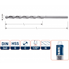 ROTEC 10X HSS-G METAALBOOR 2,0X85MM