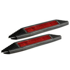 CARPOINT 2X DEURSTRIP ZWART ROOD REFLECTOR