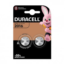 DURACELL 2X KNOOPCEL CR 2016 LITHIUM 3V