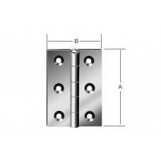 SCHARNIER 80X58MM RVS