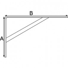 PLANKDRAGER MET SCHOOR STAAL WIT 330X500MM