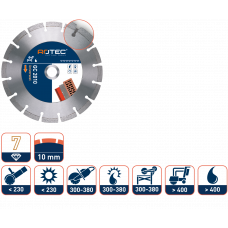 ROTEC PROF DIAMANTZAAG UNIVERSEEL GC2010 230MM