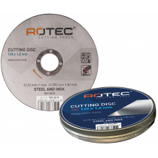 ROTEC 10X DOORSLIJP- SCHIJVEN 115MM METAAL DUN